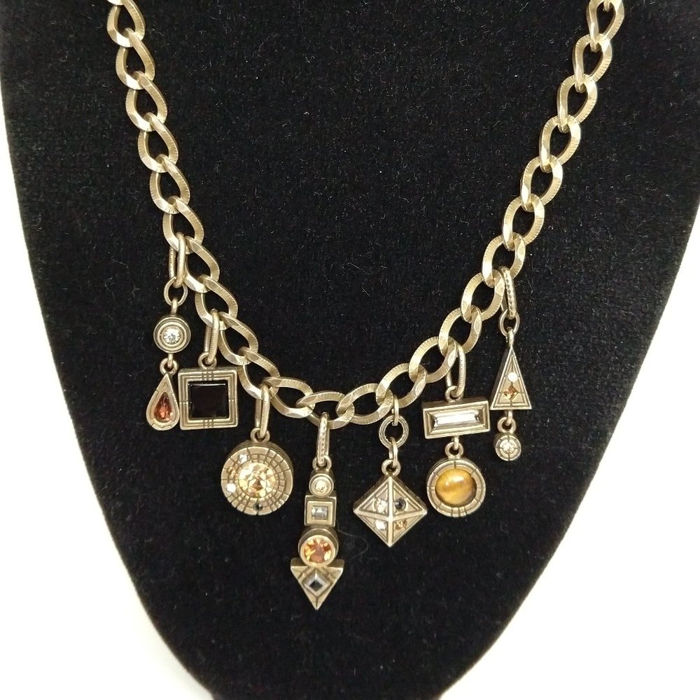 Vintage Necklace Gold Plated Swarovski